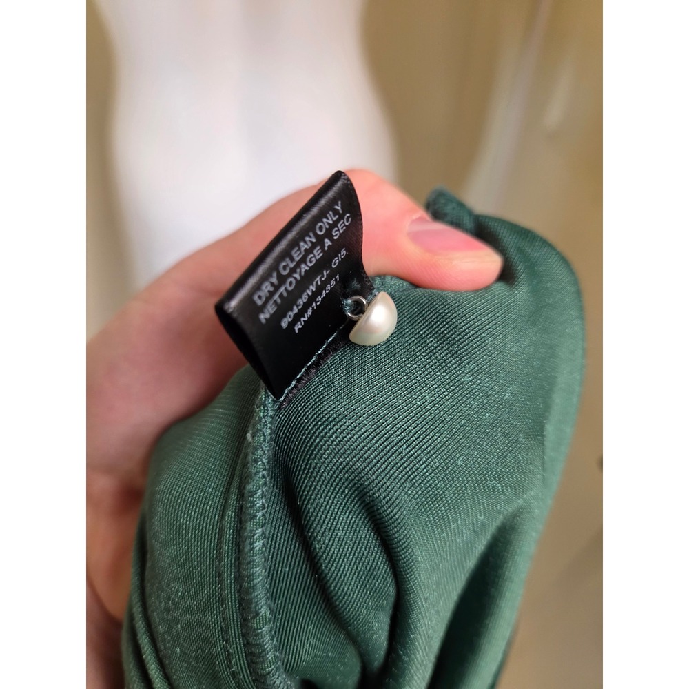 WAYF Emerald Green Velvet Puff Sleeve Mini Shift Dress Green Medium 90436WTJ-G15 - Picture 3 of 13
